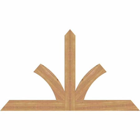 Ekena Millwork Richland Timber Gable Bracket, Western Red Cedar, 72"W x 42"H x 1 1/2"D x 5 1/2"F, 14/12 Pitch GBW072X42X0206RIC00SWR